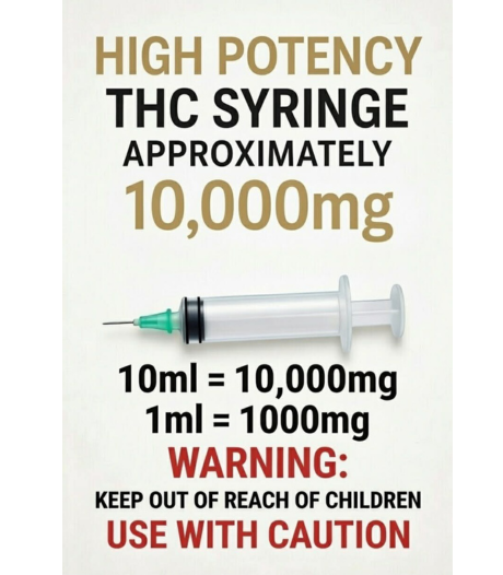 Approx 10,000mg THC Distillate Syringes